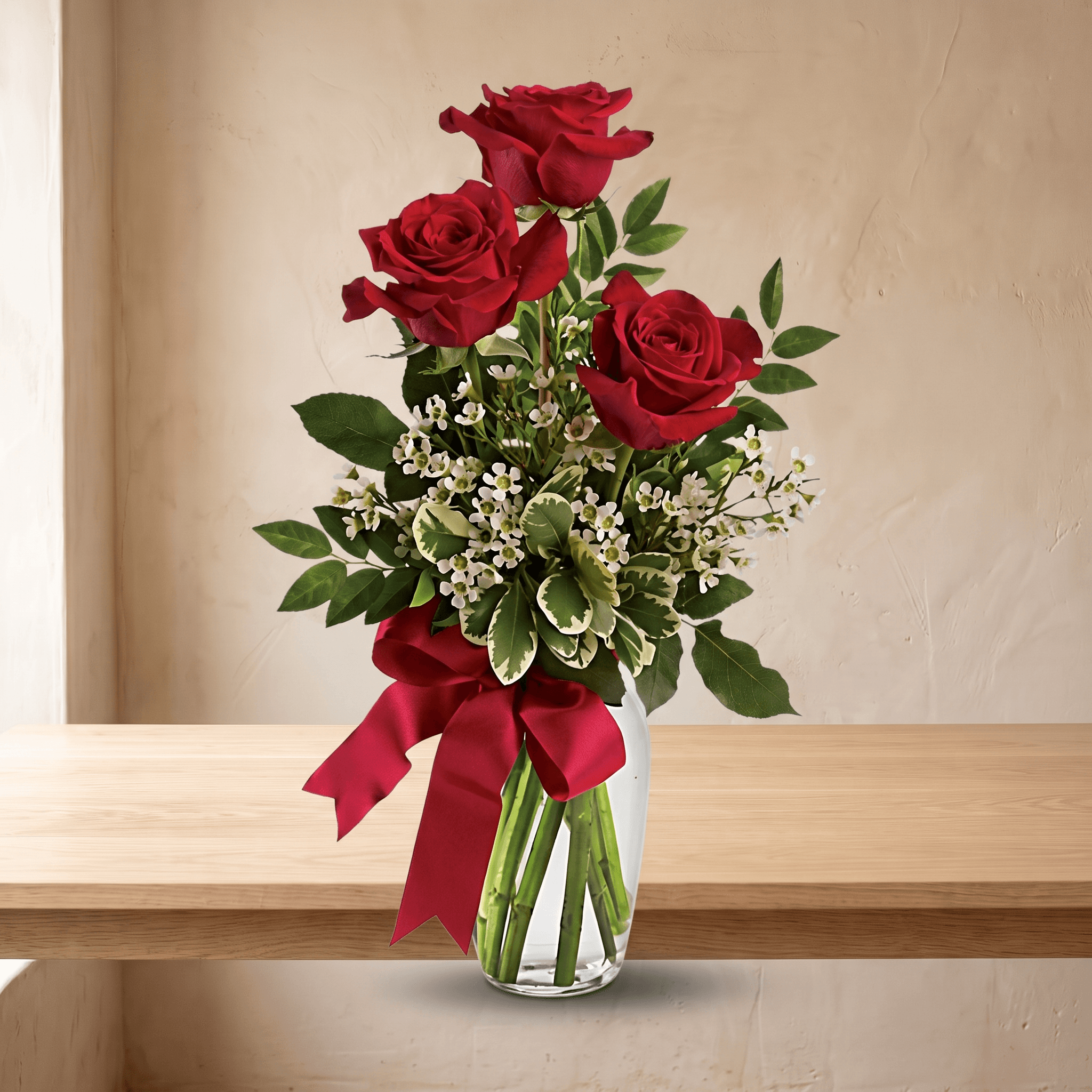 Bouquet with Red Roses