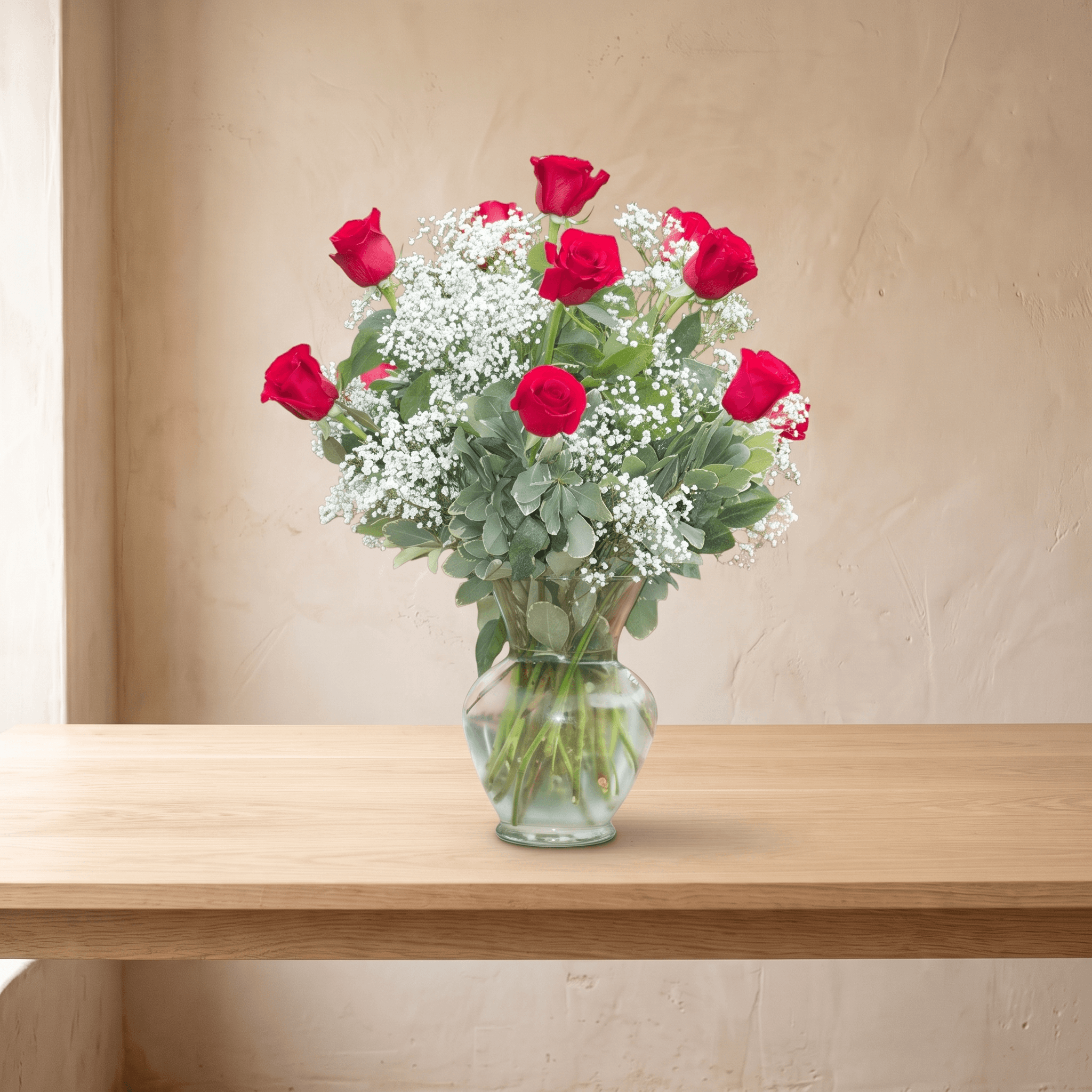 Dozen Long Stem Red Roses