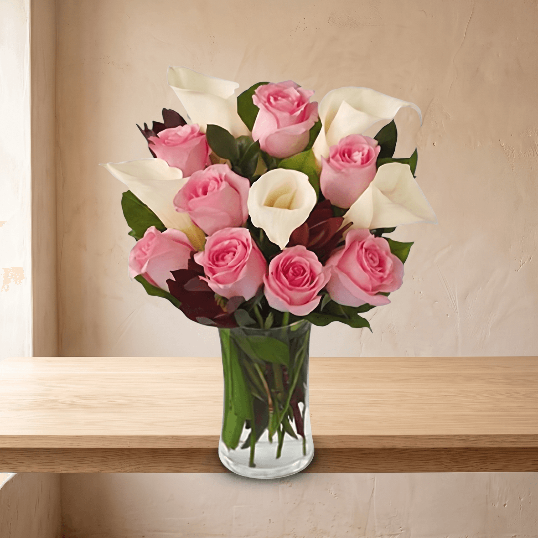 Fabled Beauty Bouquet with FREE Vase - 13 Stems